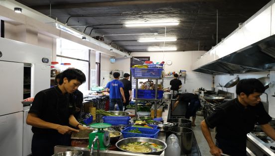 Toàn Phát thi công hệ thống bếp một chiều Wellington Restaurant & Café