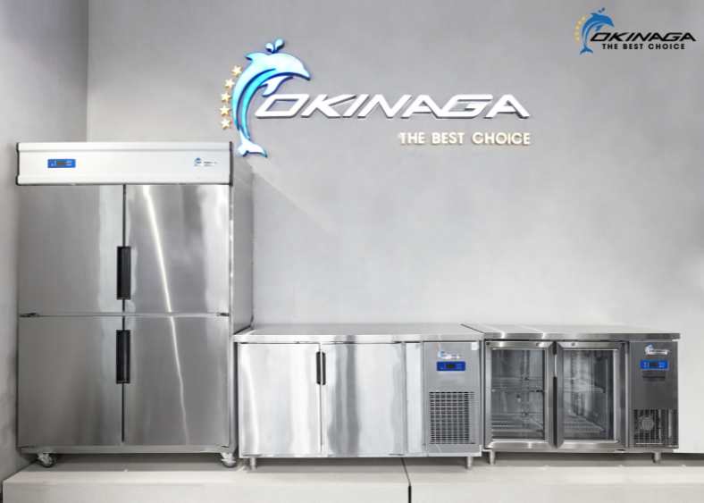 Tủ đông nằm inox 1470 Okinaga 2 6 Tu lanh cong nghiep Okinaga