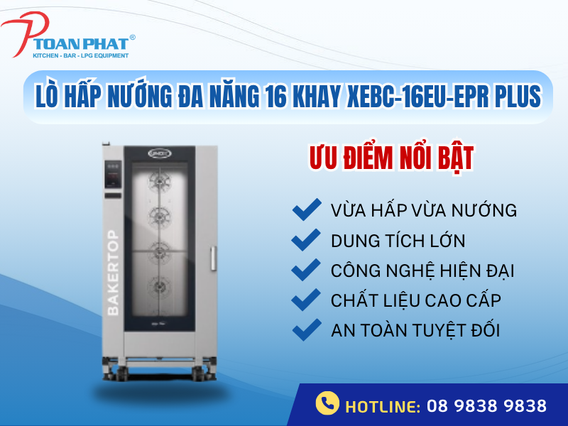 LÒ HẤP NƯỚNG ĐA NĂNG 16 KHAY 600×400 UNOX XEBC-16EU-EPR PLUS 2 Đặc điểm của lò hấp nướng đa năng 16 khay 600x400 UNOX XEBC-16EU-EPR PLUS