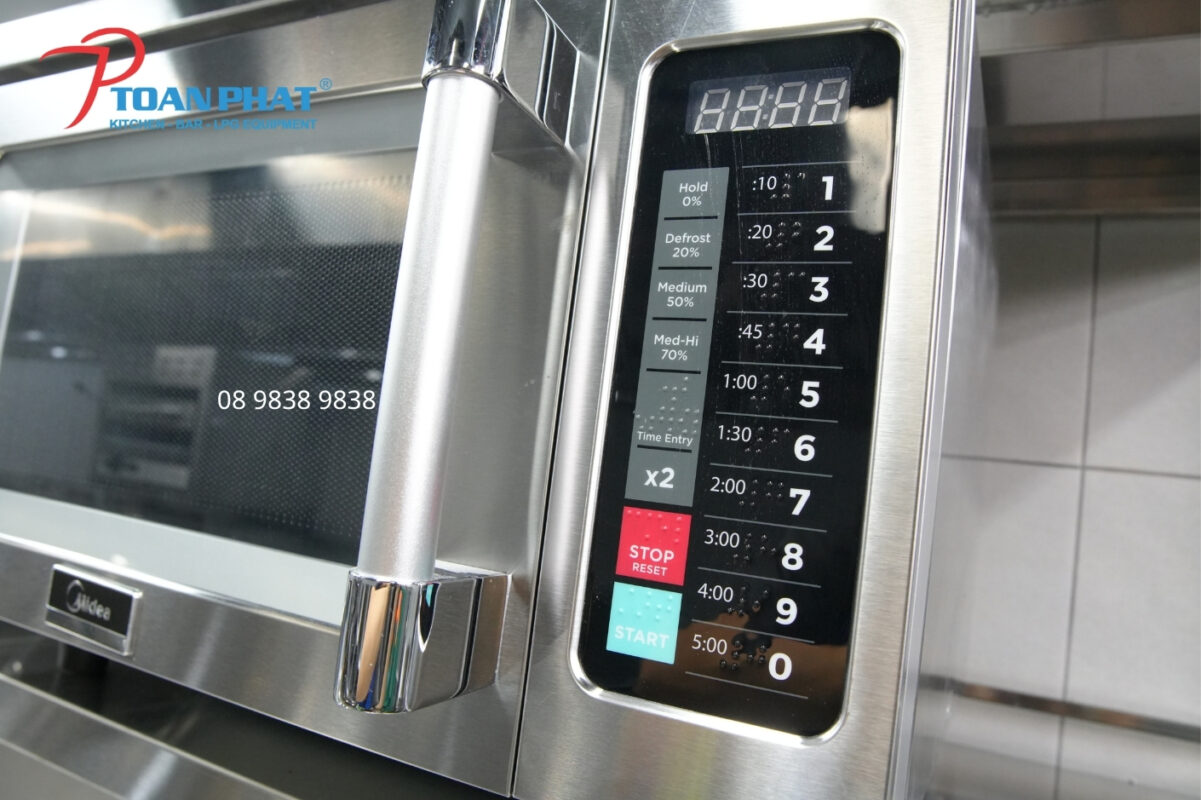 LÒ VI SÓNG CÔNG NGHIỆP MIDEA 1800W/2100W (2 BỘ PHÁT SÓNG TỪ) 6 Thương hiệu Midea - Uy tín toàn cầu