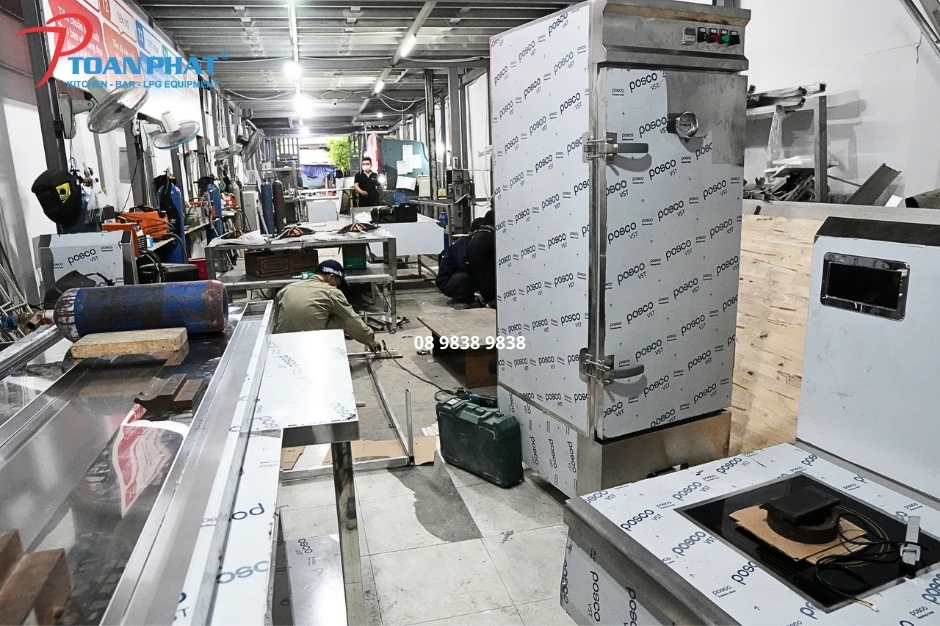 Tủ được sản xuất trực tiếp tại xưởng Toàn Phát - chủ động từ A đến Z: