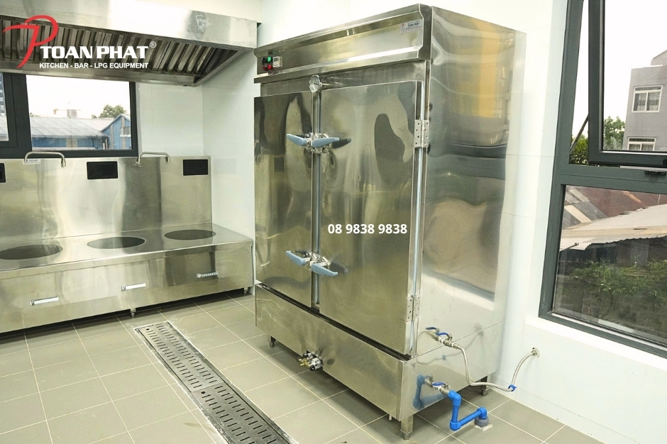 TỦ CƠM CÔNG NGHIỆP 100 KG 3 Nấu nhanh số lượng lớn nhưng vẫn giữ được chất lượng cơm