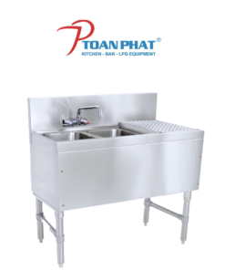 BÀN CHẬU RỬA ĐÔI CÓ KHAY ÚP LY CHÉN