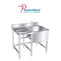 CHẬU RỬA ĐƠN CÓ LỖ XẢ RÁC