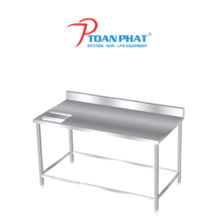 BÀN INOX CÓ LỖ XẢ RÁC