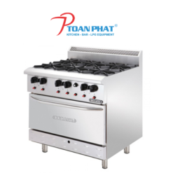 BẾP ÂU 6 HỌNG CÓ LÒ LƯỚNG BERJAYA DRO6L