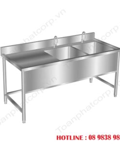 CHẬU RỬA INOX ĐÔI 8 chau rua doi co canh toanphatcorp 1553670879127