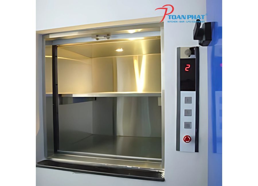 THANG TỜI THỰC PHẨM 4 Bảng điều khiển của thang tời
