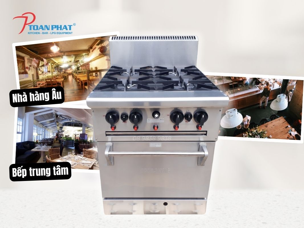 BẾP ÂU 4 HỌNG CÓ LÒ NƯỚNG DRO4L BERJAYA 6 Ứng dụng trong nhiều mô hình kinh doanh nhà hàng