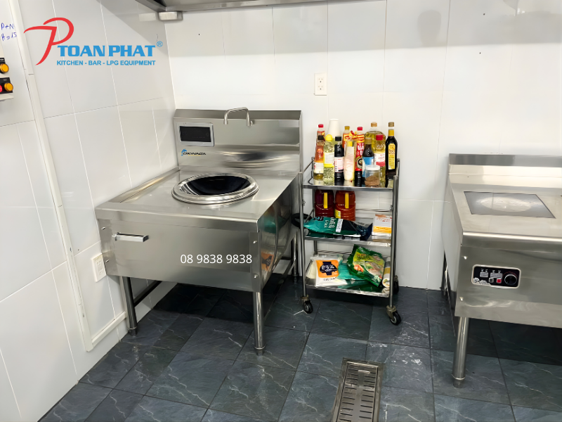 Bếp á điện từ đơn chảo rời Okinaga khu bếp ăn căn tin trường học