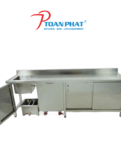 BỒN RỬA CHÉN INOX 1 NGĂN CÓ TỦ