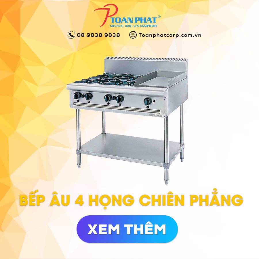 bếp âu 4 họng chiên phẳng berjaya