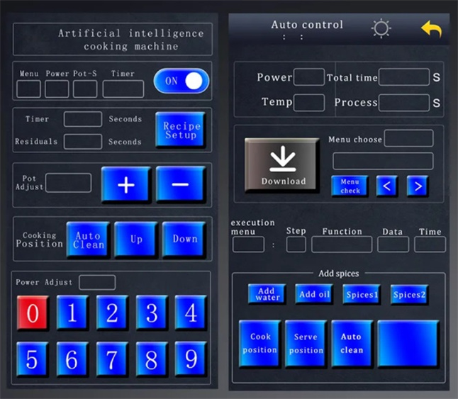 the touch screen panel for Lestov automatic cooking machine 1