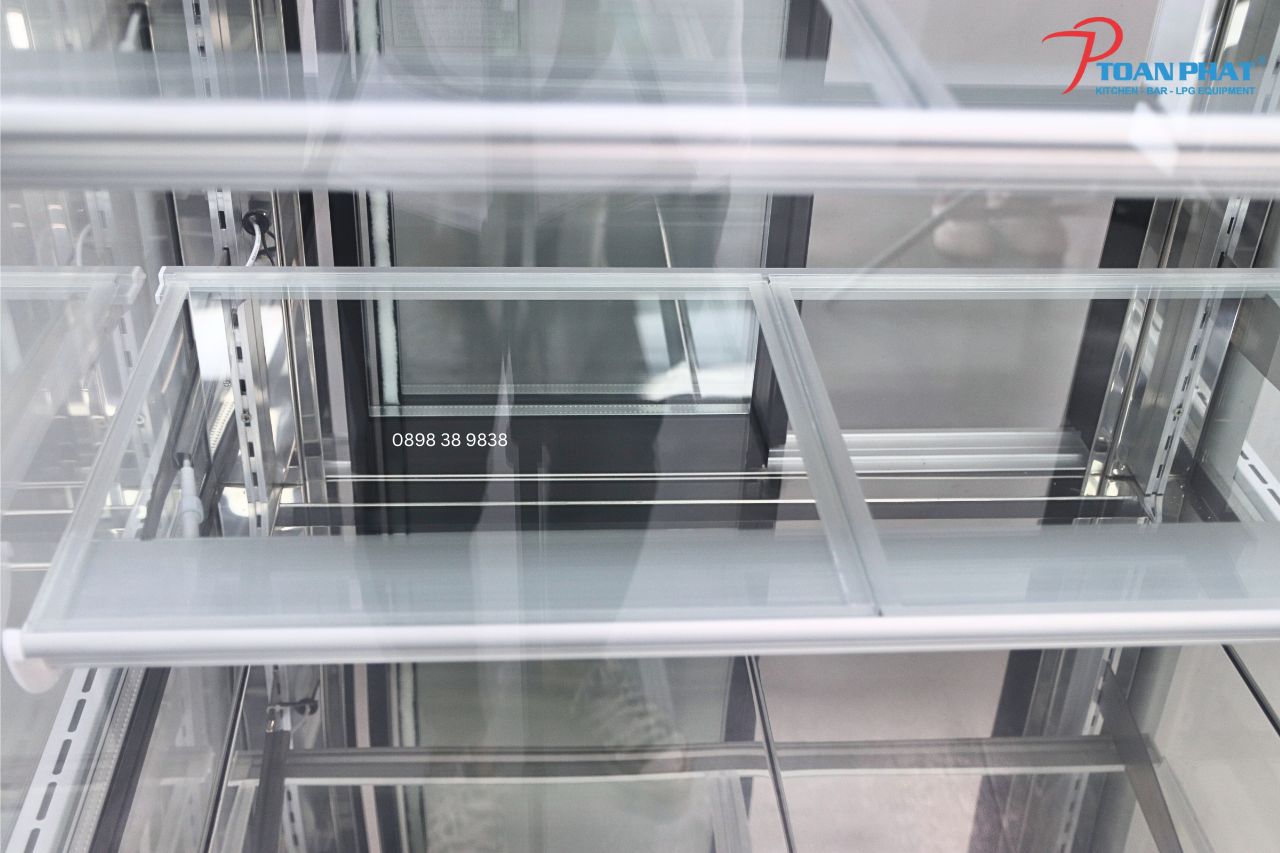 TỦ TRƯNG BÀY BÁNH 90CM OKINAGA (TRẮNG, ĐEN, INOX) 5 tu trung bay banh Okinaga1 1