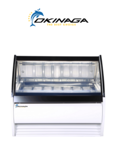 TỦ ĐÔNG TRƯNG BÀY KEM CÁNH KÍNH OKINAGA