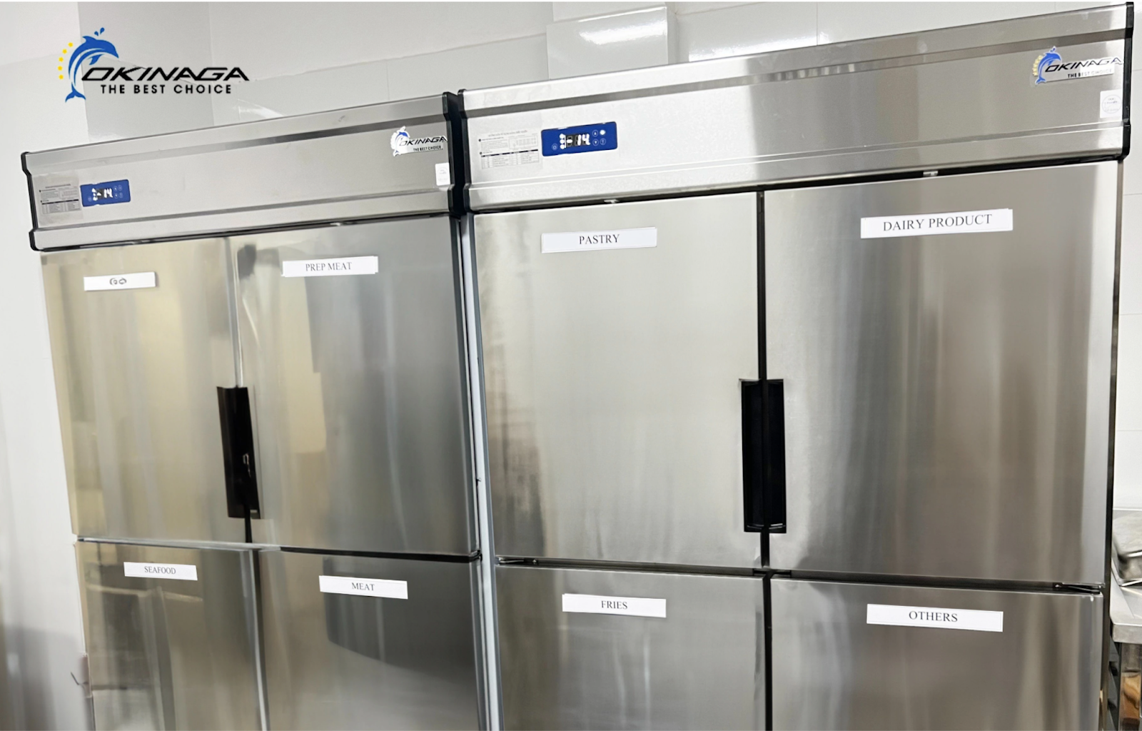 Tủ đông cánh Inox Okinaga Tủ đông cánh Inox Okinaga