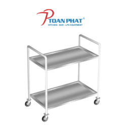 XE ĐẨY HÀNG INOX 2 TẦNG
