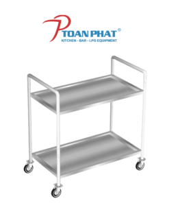 XE ĐẨY HÀNG INOX 2 TẦNG