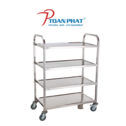 XE ĐẨY HÀNG INOX 4 TẦNG