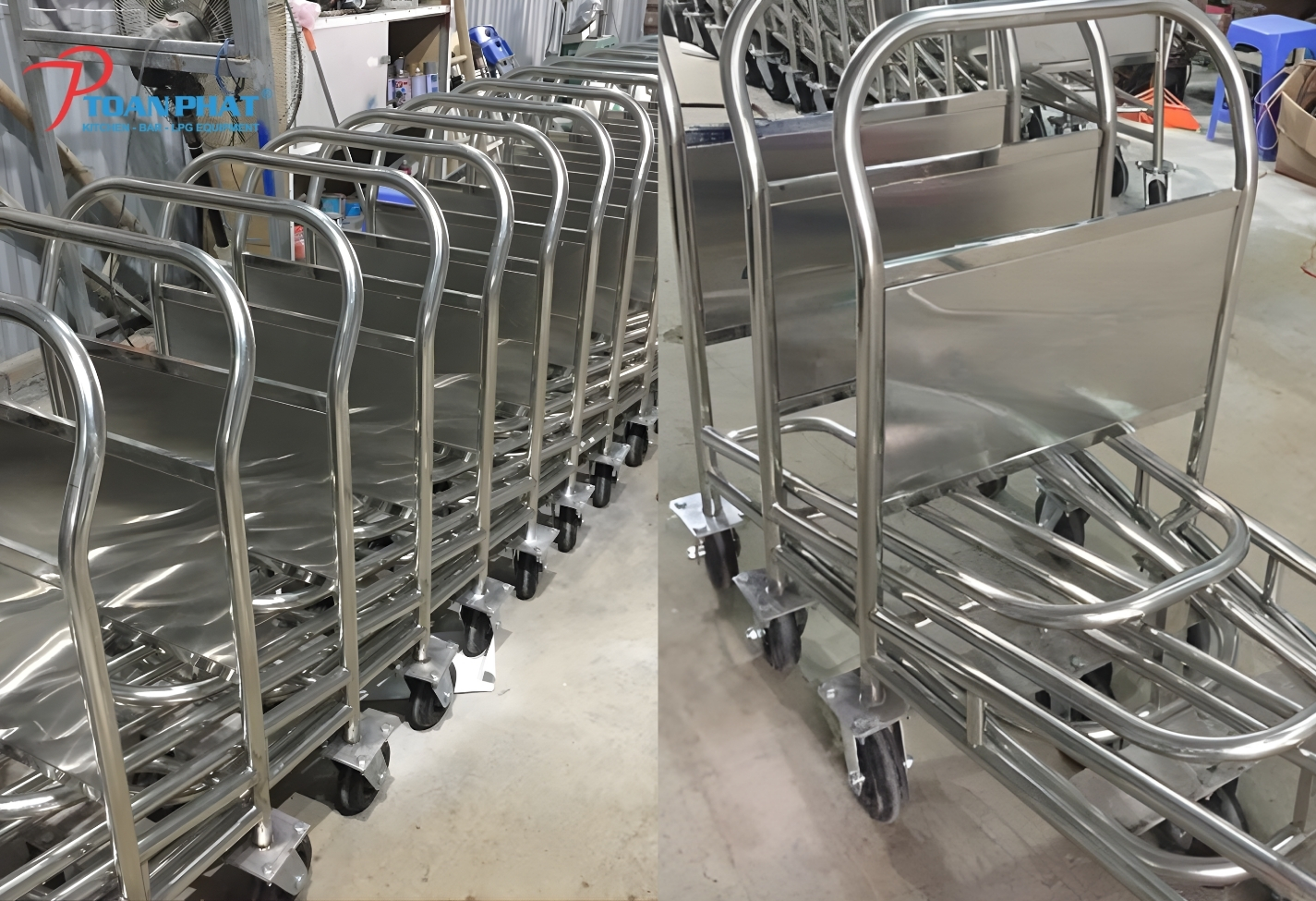 Ưu điểm xe đẩy hành lý inox do Toàn Phát cung cấp