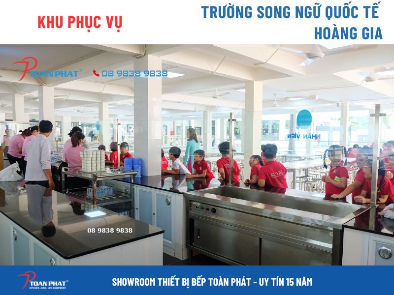 GIẢI PHÁP THI CÔNG BẾP TRƯỜNG HỌC BỆNH VIỆN 5 Khu phục vụ tại Royal School