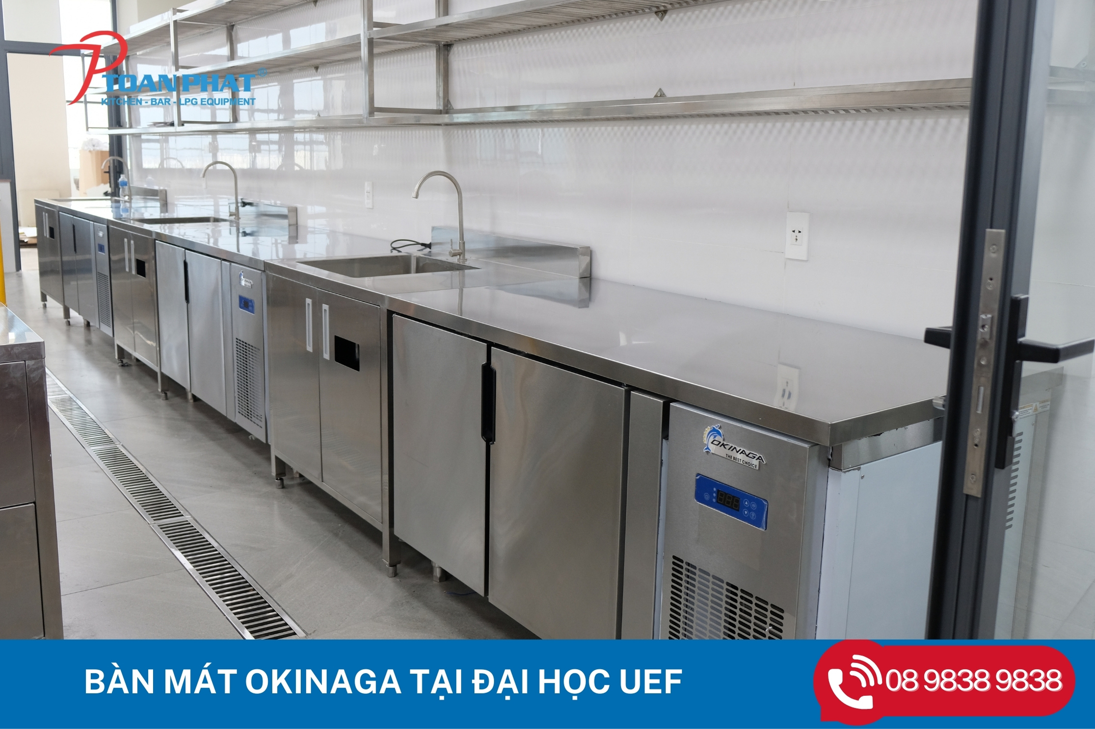 Nên mua tủ mát công nghiệp đứng hay nằm ngang phù hợp? 2 Bàn mát Okinaga