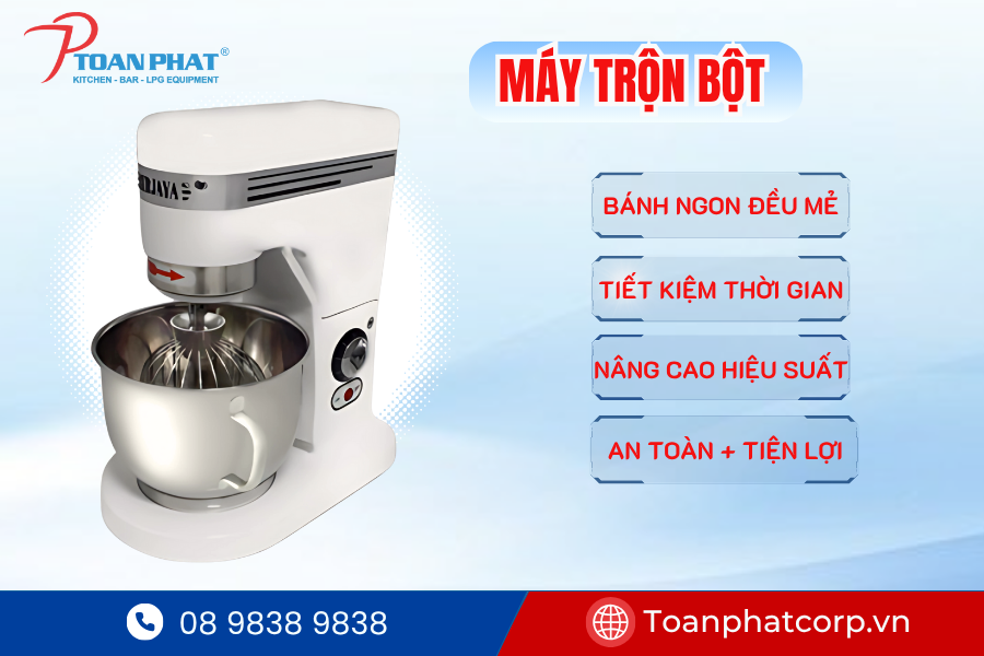 THIẾT KẾ, THI CÔNG DỰ ÁN BẾP CÔNG NGHIỆP CHO NHÀ HÀNG BASTA HIRO 6 Máy trộn bột do Toàn Phát cung cấp và lắp đặt