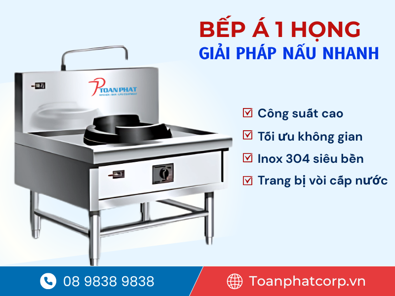 Dự án Bếp công nghiệp cho quán nướng BBQ Gà Núi Lửa Bình Thanh | Thi công bởi Toàn Phát 9 Bếp Á 1 họng do Toàn Phát sản xuất