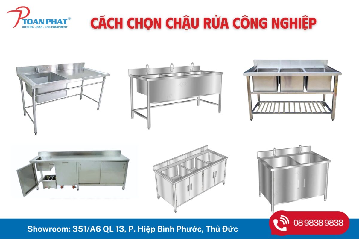 CÁCH CHỌN CHẬU RỬA CÔNG NGHIỆP CHO NHÀ HÀNG, BẾP ĂN CÔNG NGHIỆP 1 Các loại chậu rửa Inox cho nhà hàng