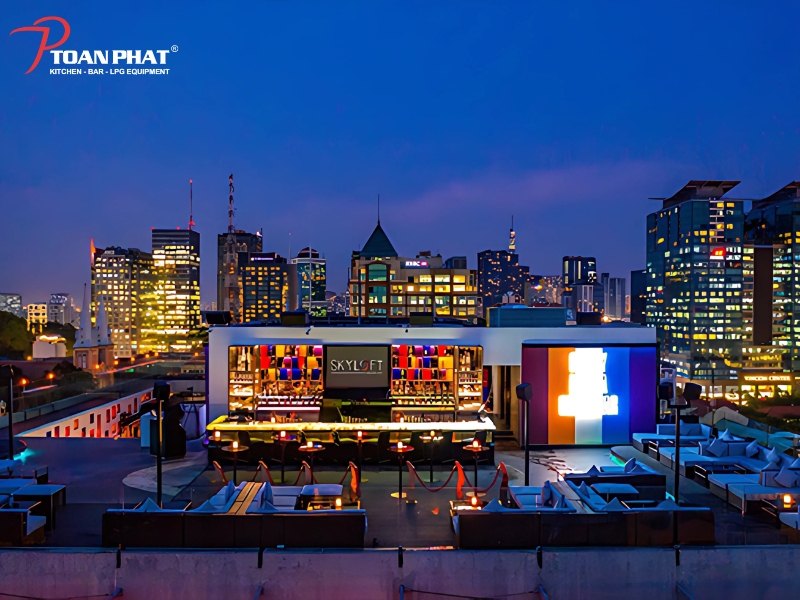 DỰ ÁN THI CÔNG QUÁN BAR GLOW SKYBAR - BAR ĐẲNG CẤP NHẤT SÀI THÀNH 1 Tổng quan dự án quán bar Glow Skybar