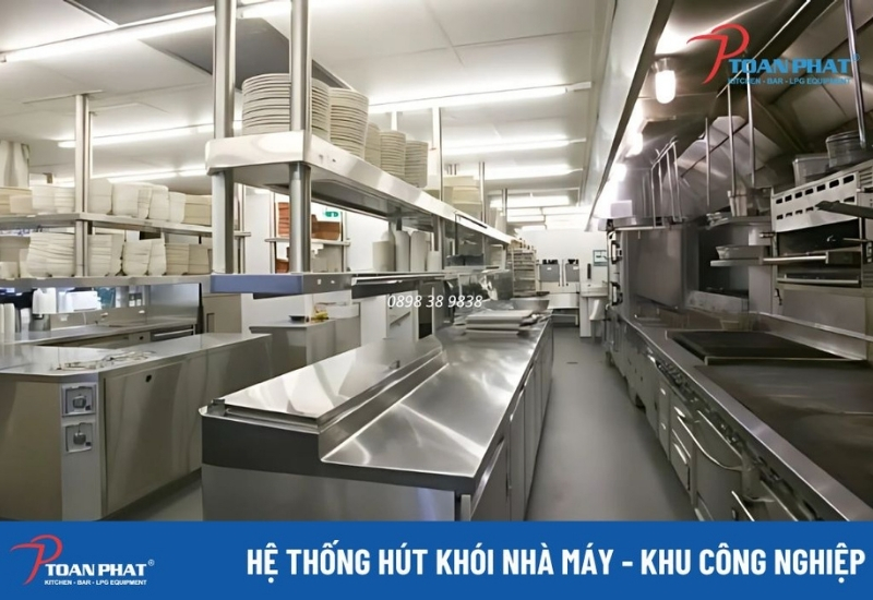 TOÀN PHÁT - THI CÔNG HỆ THỐNG HÚT KHÓI BẾP CÔNG NGHIỆP 6 Hệ thống hút khói nhà máy - khu công nghiệp