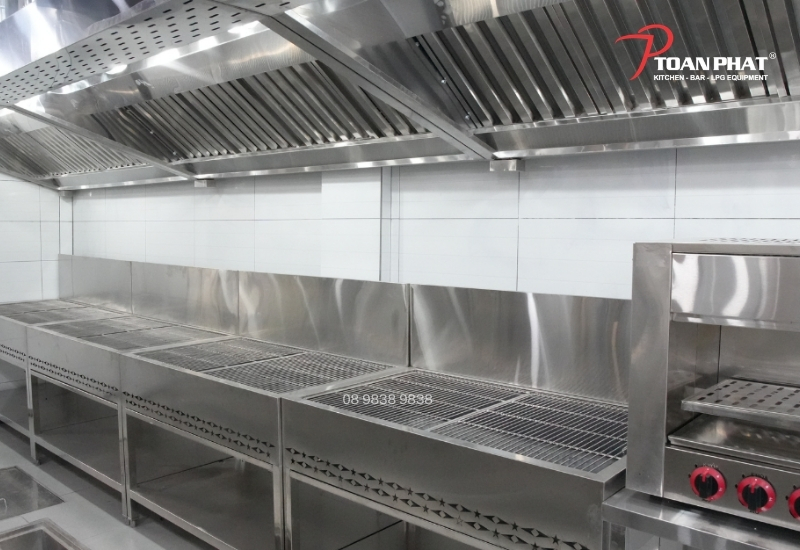 Hệ thống hút khói quán nướng do Toàn Phát thi công