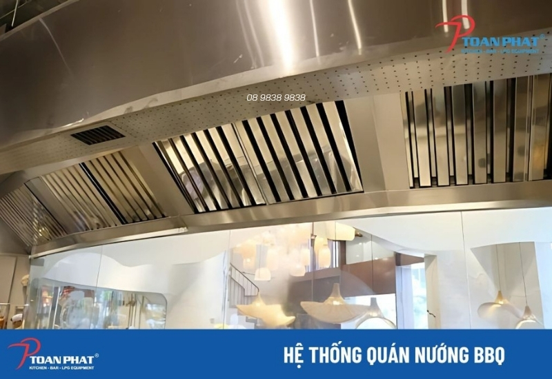 TOÀN PHÁT - THI CÔNG HỆ THỐNG HÚT KHÓI BẾP CÔNG NGHIỆP 4 Hệ thống hút khói quán nướng BBQ