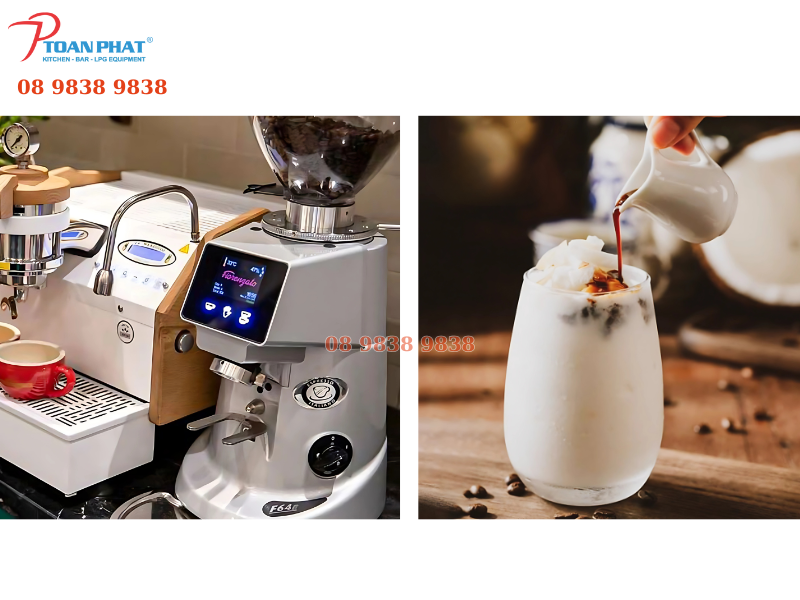 Dự án hệ thống bếp LEHA’S HOME CAFE & FURNITURE - Thi công mô hình bếp cafe theo tiêu chuẩn hiện đại 5 Máy xay cafe kết hợp máy pha cafe do Toàn Phát cung cấp