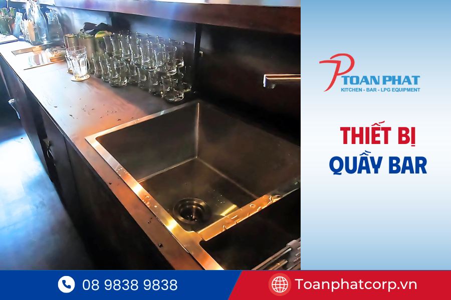 Dự án bếp công nghiệp nhà hàng La Haye Kitchen & Bar tại BLOQ Square Quận 2 6 Thiết bị quầy Bar do Toàn Phát sản xuất và lắp đặt