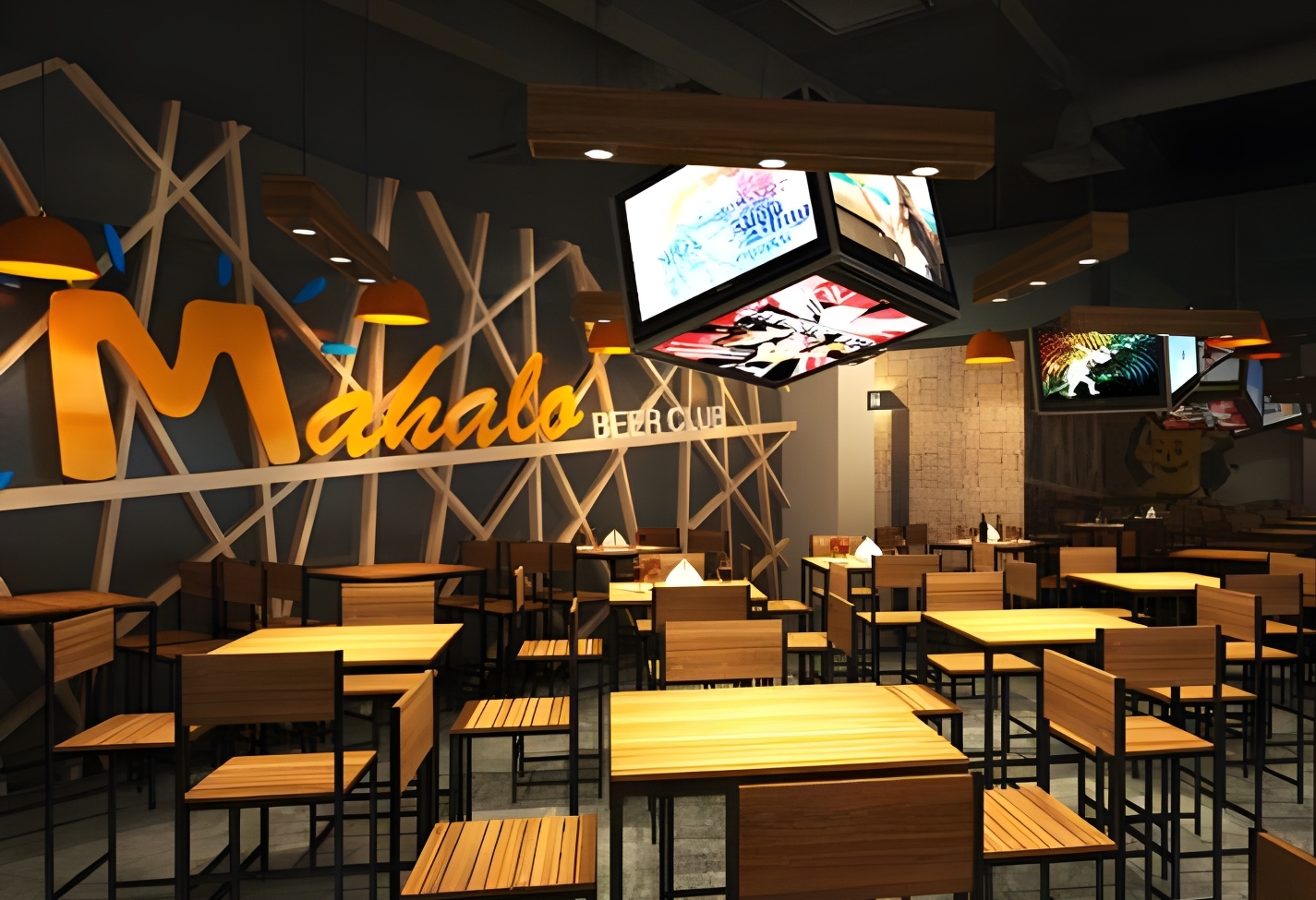 Thi công quầy bar Mahalo Bar - Beer Club