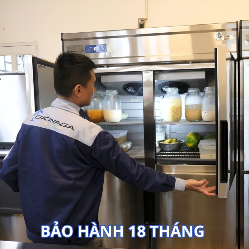 CÁC QUY TẮC BẢO QUẢN NGUYÊN LIỆU CHO QUÁN CAFE, QUÁN BAR 5 Tủ đông 4 cánh Okinaga