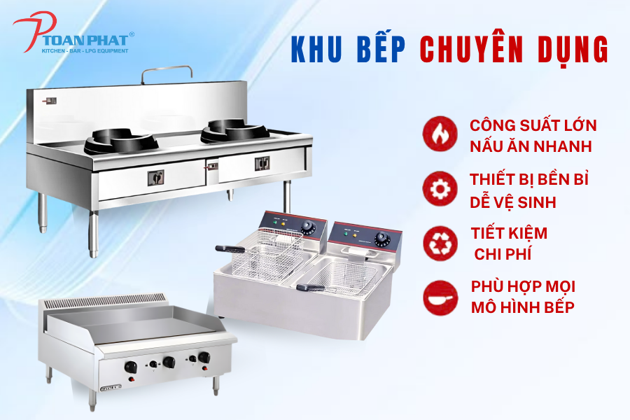 Dự án hệ thống bếp nhà hàng Chicken in Town 4 Khu bếp chuyên dụng bếp nhà hàng