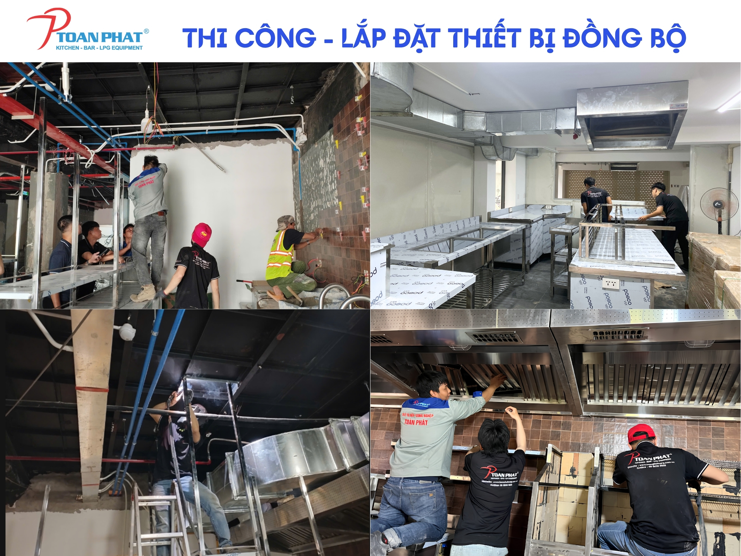 TOÀN PHÁT - THIẾT KẾ BẾP NHÀ HÀNG 16 Đội ngũ kĩ thuật Toàn Phát lắp đặt - đấu điện thiết bị