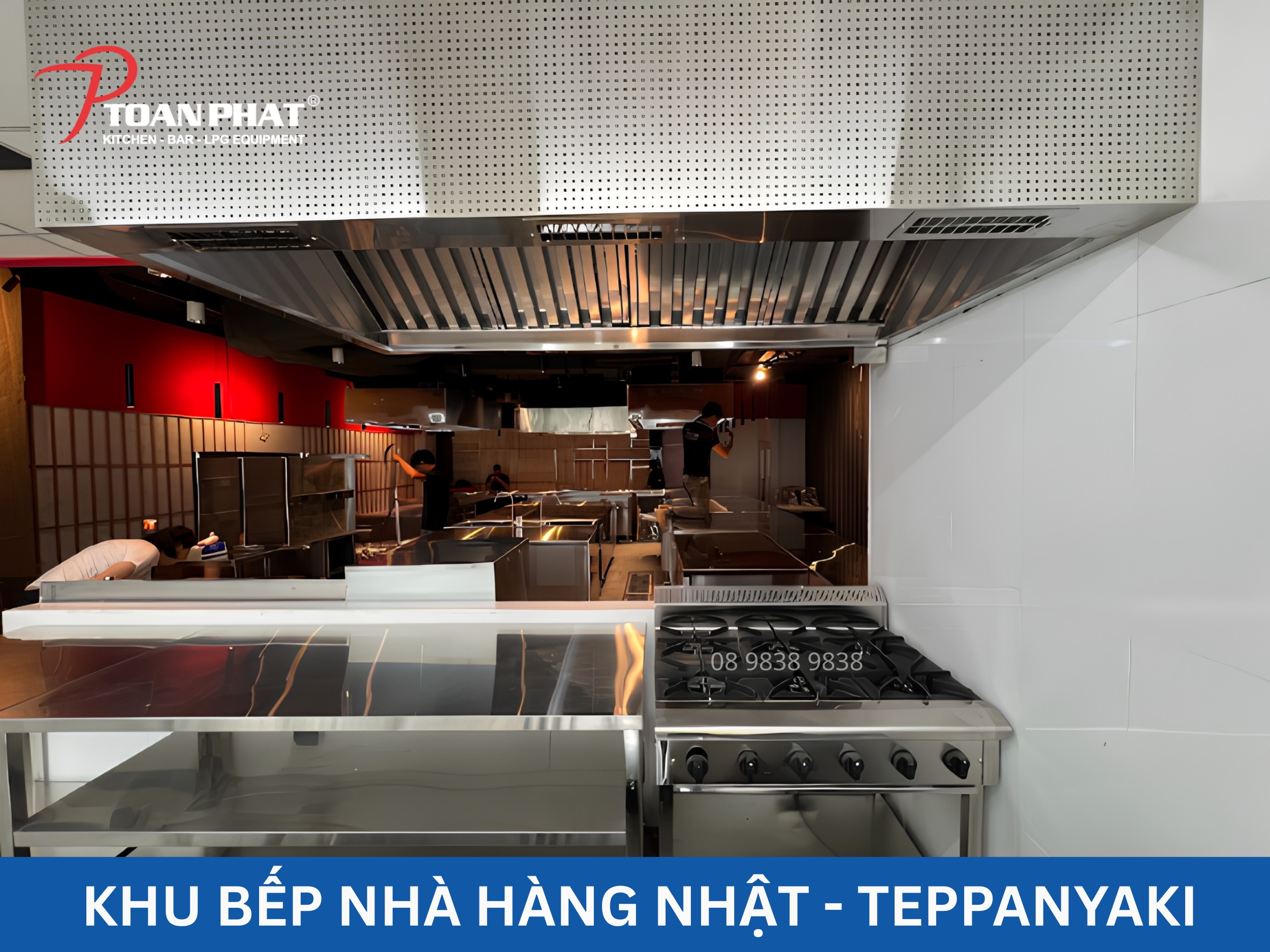TOÀN PHÁT - THIẾT KẾ BẾP NHÀ HÀNG 11 Dự án nhà hàng Nhật - Teppanyaki do Toàn Phát thi công