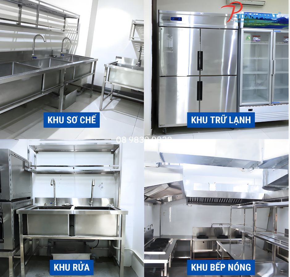 Thiết kế bếp dạng phân khu độc lập