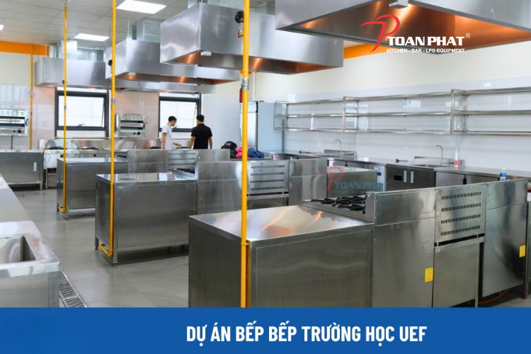 Dự án bếp thực hành là một trong những công trình nổi bật của Toàn Phát cho mô hình bếp trường học