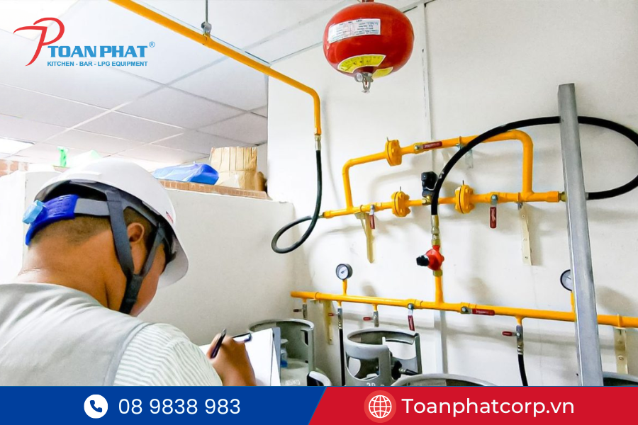 Dự án hệ thống bếp công nghiệp Phố Cháo Việt Hưng|Do Toàn Phát thi công 5 Hệ thống gas do Toàn Phát sản xuất và lắp đặt