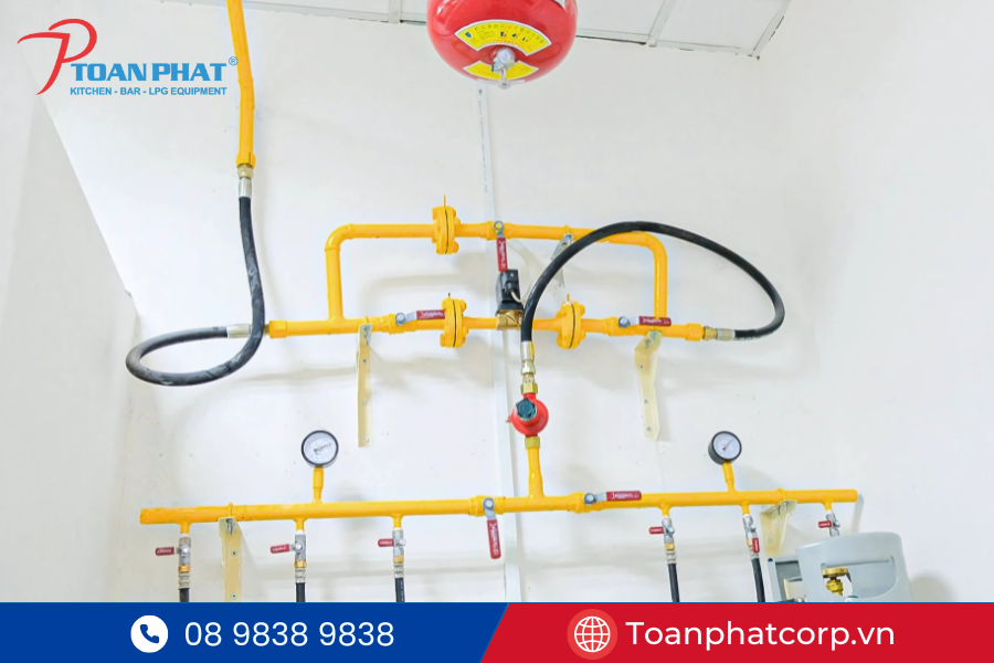 Dự án hệ thống bếp nhà hàng Phanta Stay | Giải pháp bếp công nghiệp tối ưu từ Toàn Phát 7 Hệ thống gas do Toàn Phát sản xuất và lắp đặt