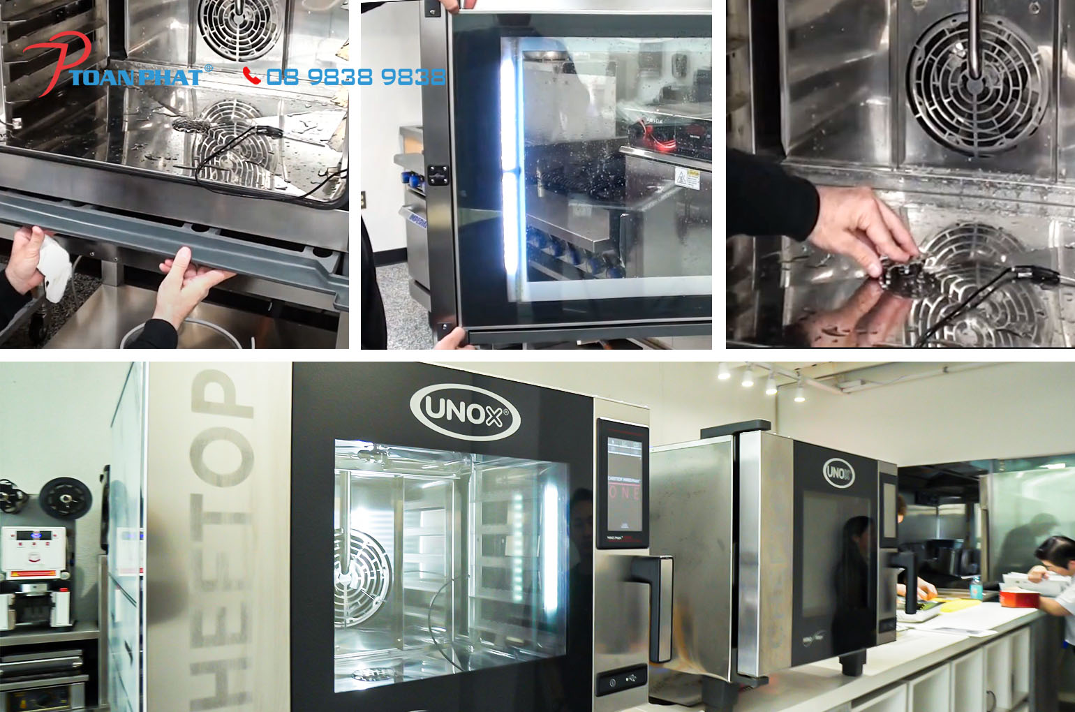  Hướng dẫn vệ sinh & quy tắc vận hành lò nướng đa năng Unox Cheftop mind.maps