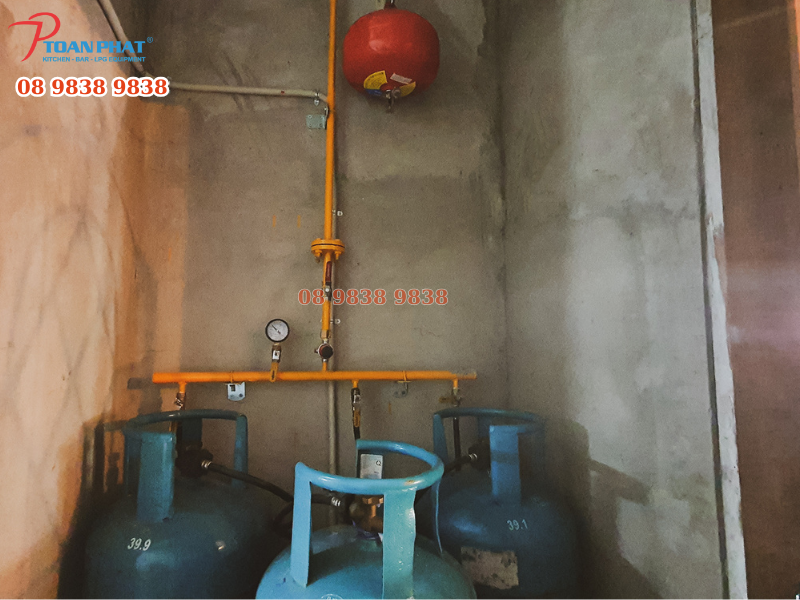 Dự án hệ thống bếp LEHA’S HOME CAFE & FURNITURE - Thi công mô hình bếp cafe theo tiêu chuẩn hiện đại 7 Hệ thống gas do Toàn Phát lắp đặt