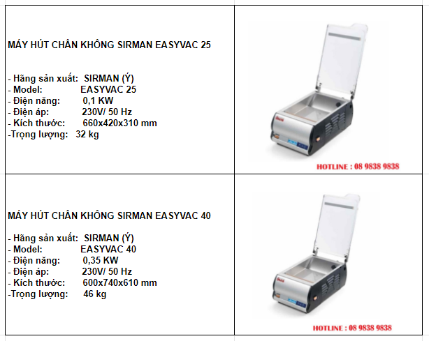 Thiết bị xử lý thực phẩm máy hút chân không