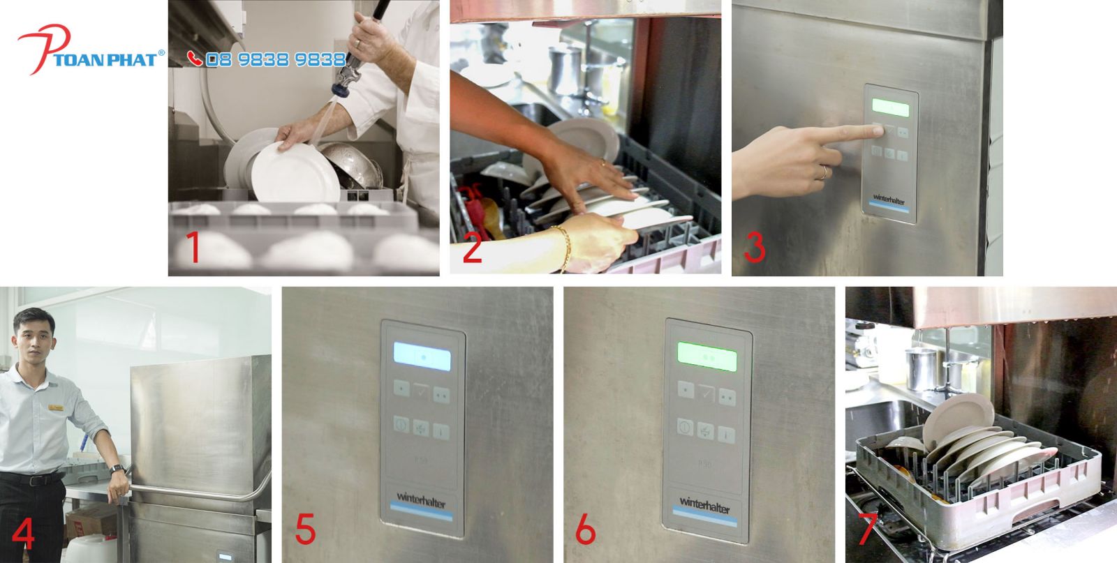 Hướng dẫn sử dụng máy rửa chén Winter Halter P50