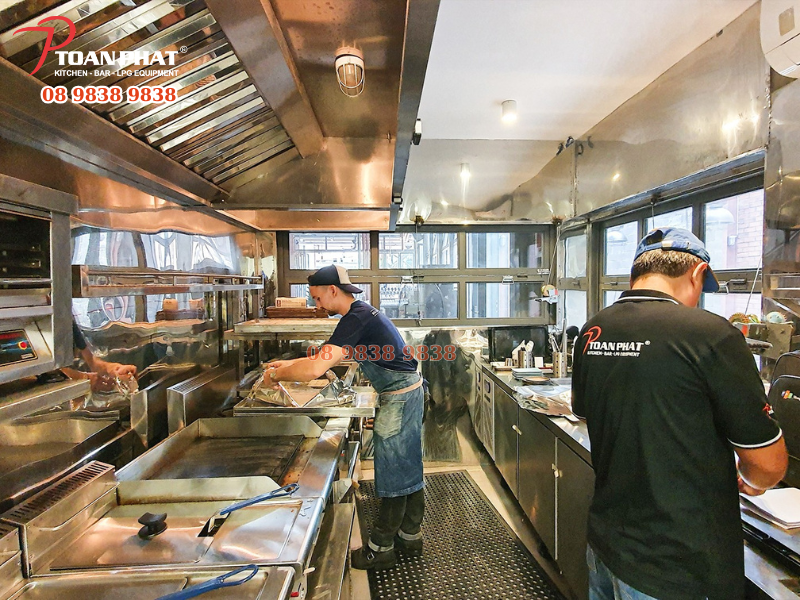 Dự án: Thi công bếp công nghiệp và quầy bar nhà hàng Pasteur Street 4 Quy trình thi công bếp công nghiệp và quầy bar Pasteur Street