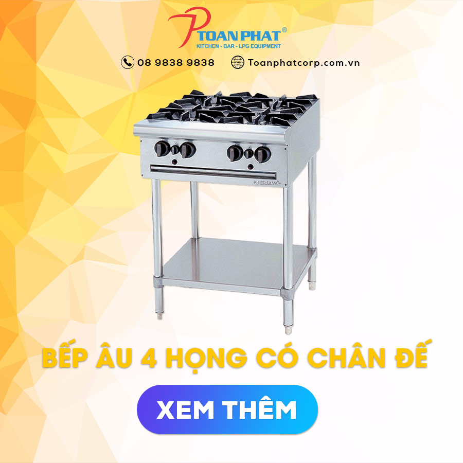 san-pham-2 bếp âu 4 họng có chân đế berjaya